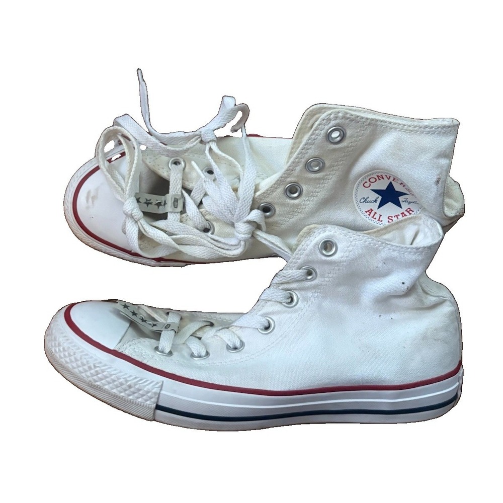 Converse Chuck Taylor All Star High Top White Canvas Sneakers Womens 8 W7650